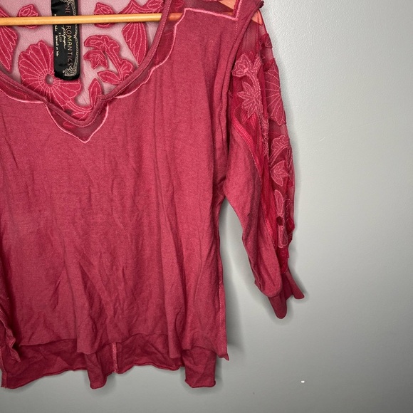 Free People x New Romantics Tropicali Lace Sweatshirt - Macaroon - Picture 7 of 12